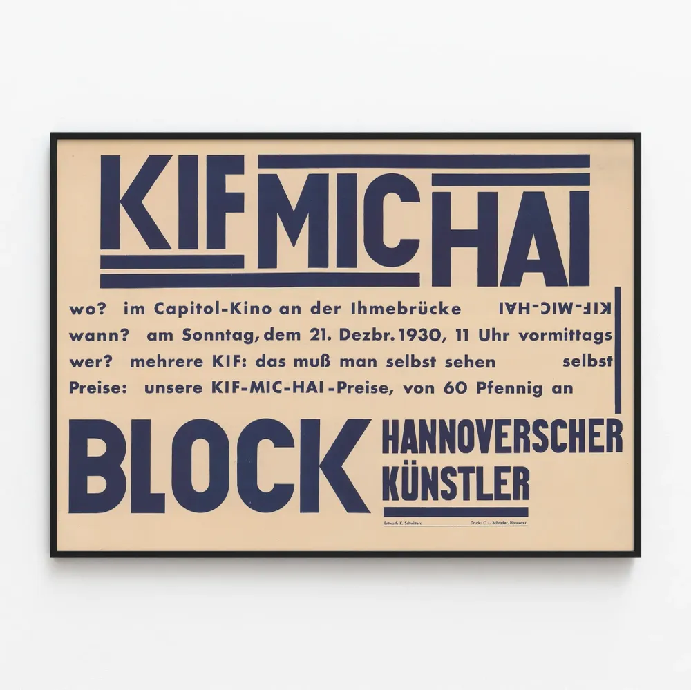 Affiche KIF MIC HAI Block - Décoration Murale Vintage Typographique