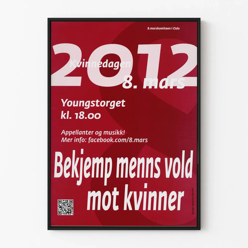 Affiche Kvinne Dagen 2012 - Combat contre la violence masculine envers les femmes