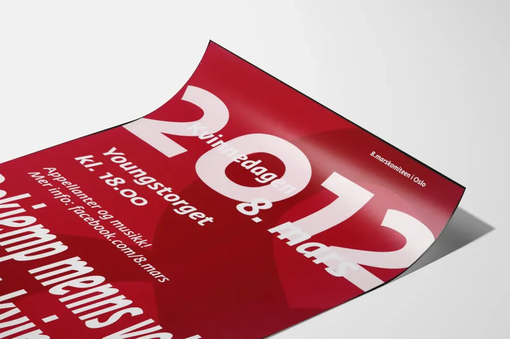 Affiche Kvinne Dagen 2012 - Combat contre la violence masculine envers les femmes