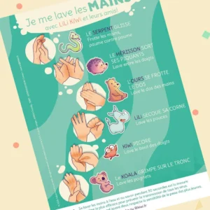 Affiche JE ME LAVE LES MAINS