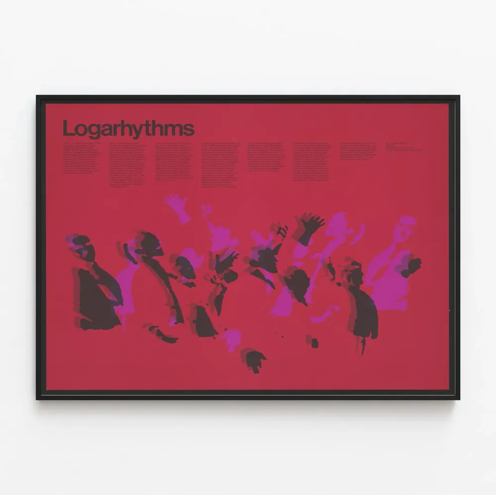 Affiche Logarhythms - Décoration Murale Moderne Rouge et Violet