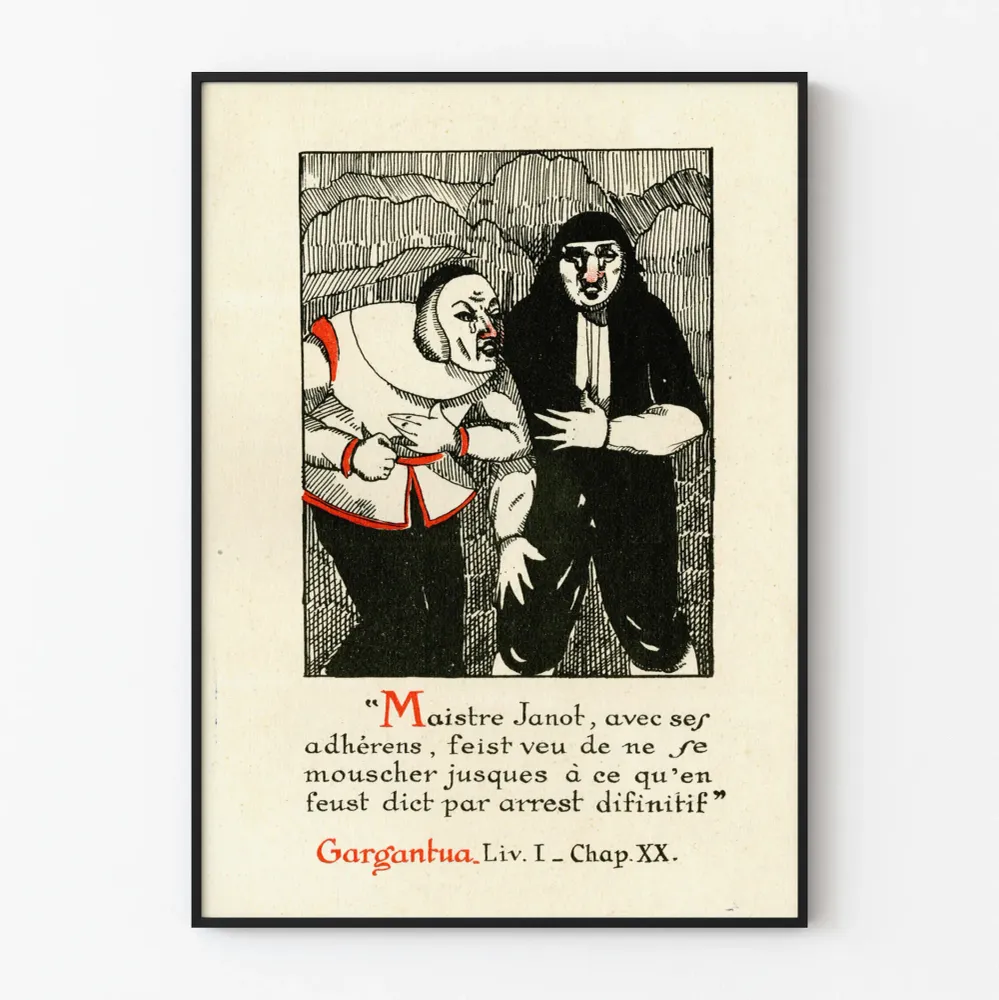 Affiche Maistre Janot et ses adhérents illustration classique