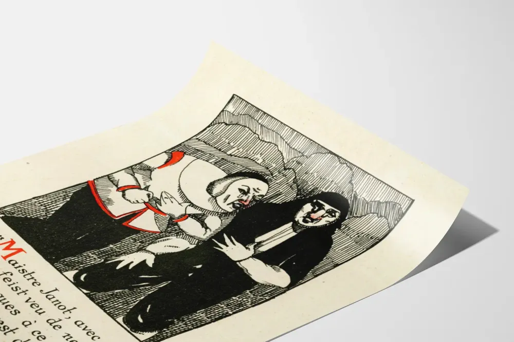 Affiche Maistre Janot et ses adhérents illustration classique