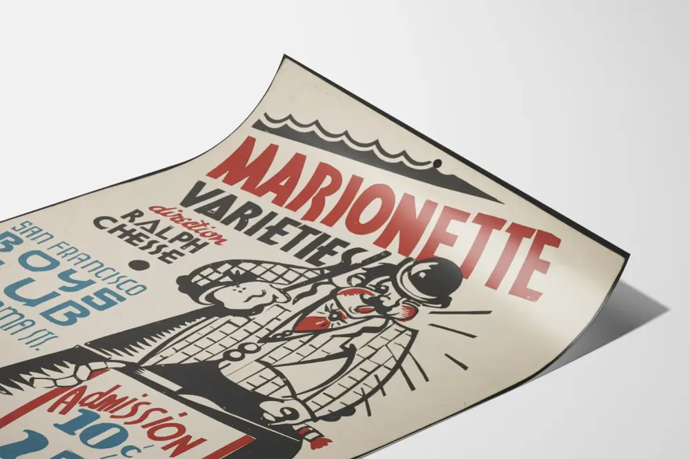 Affiche Marionnette Variétés - Décoration Murale Vintage Spectacle