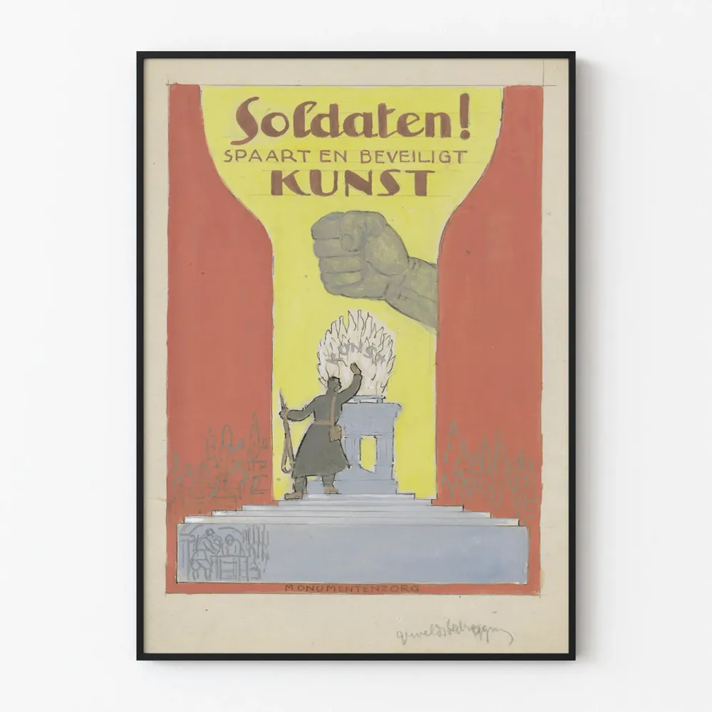 Affiche Militaire Propagande Protection de l'Art