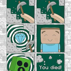Affiche Minecraft Un dernier diamant
