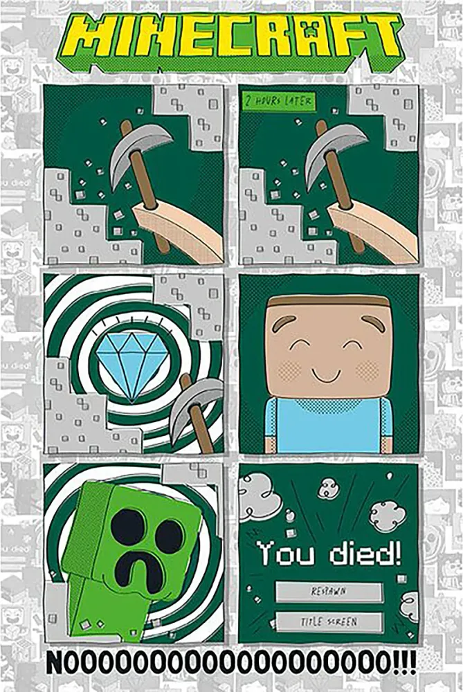 Affiche Minecraft Un dernier diamant