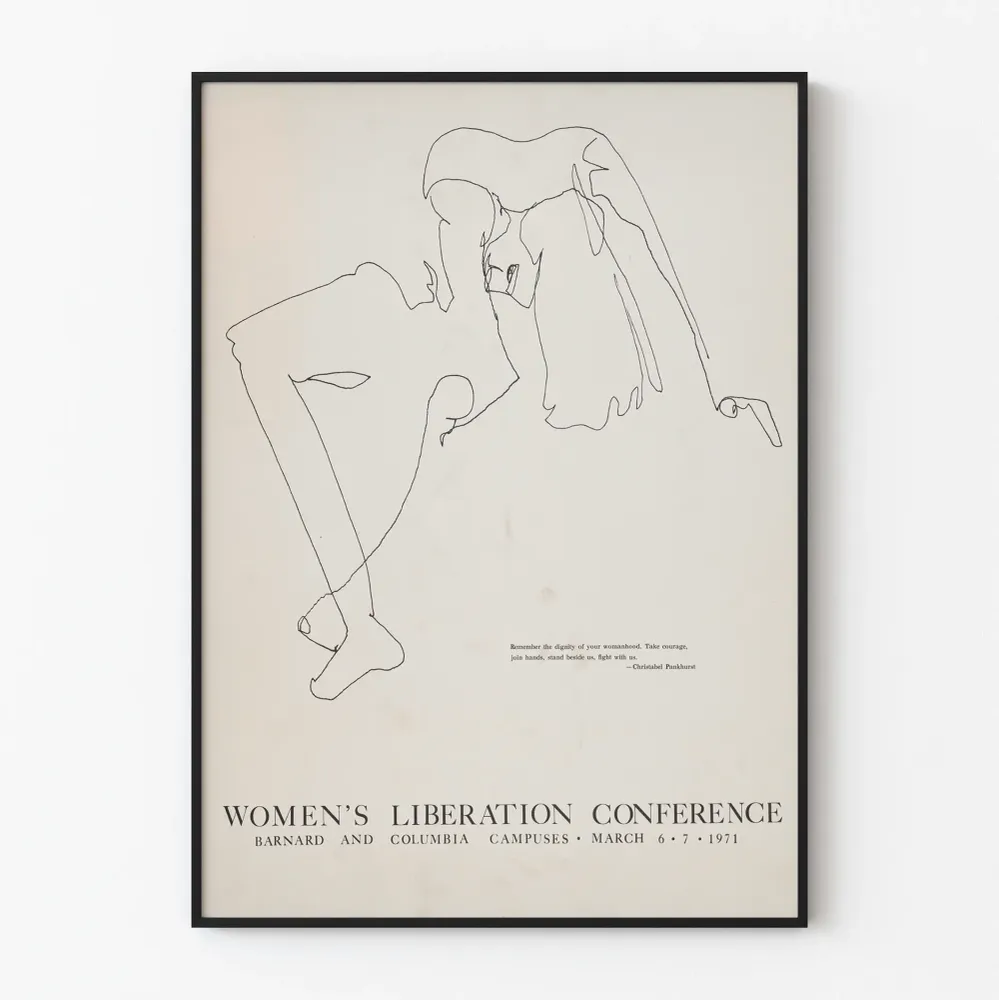 Affiche minimaliste Women's Liberation Conference 1971