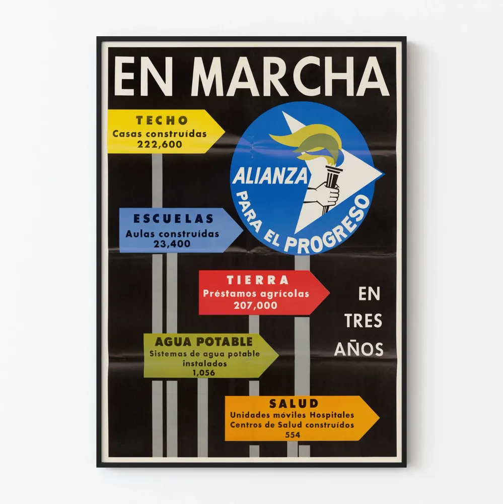 Affiche Murale 'Alianza para el Progreso' - Poster Rétro de Progrès Social
