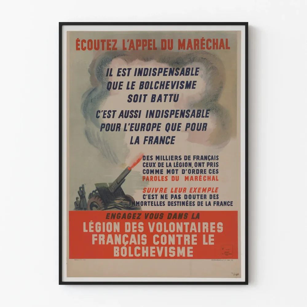 Affiche Murale Authentique « Écoutez l’Appel du Maréchal »