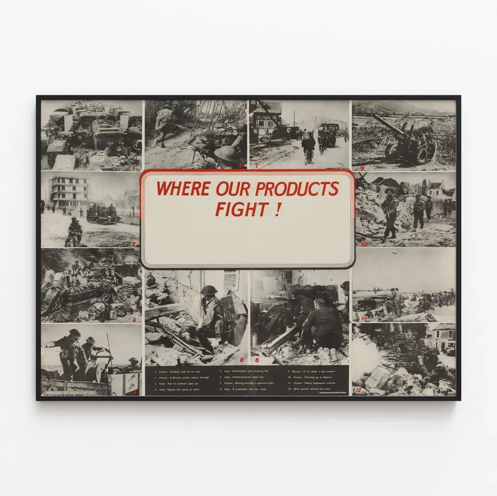 Affiche murale historique : Where Our Products Fight