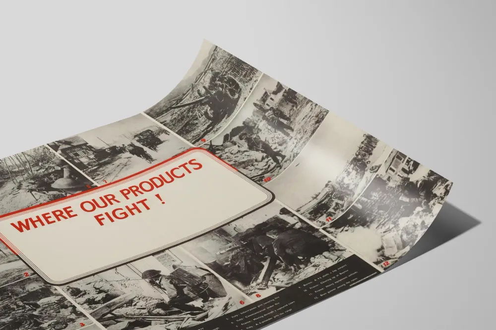 Affiche murale historique : Where Our Products Fight