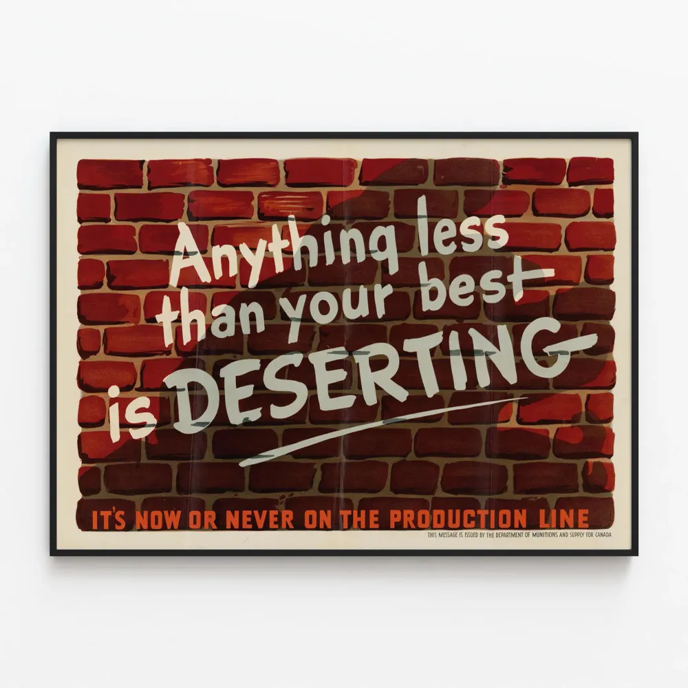 Affiche Murale Motivante : Anything Less Than Your Best Is Deserting