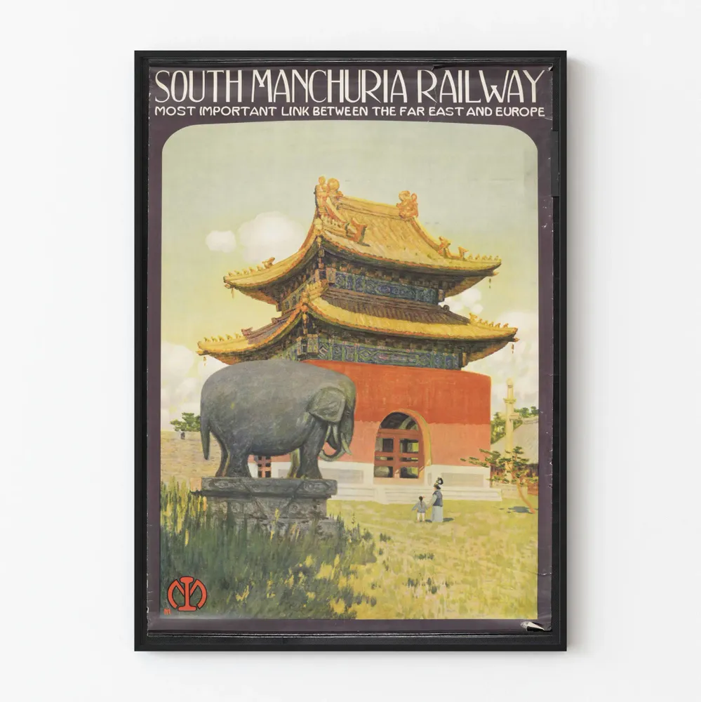 Affiche Murale South Manchuria Railway - Décoration Culturelle et Historique