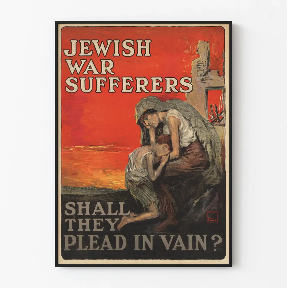 Affiche Murale Vintage Jewish War Sufferers