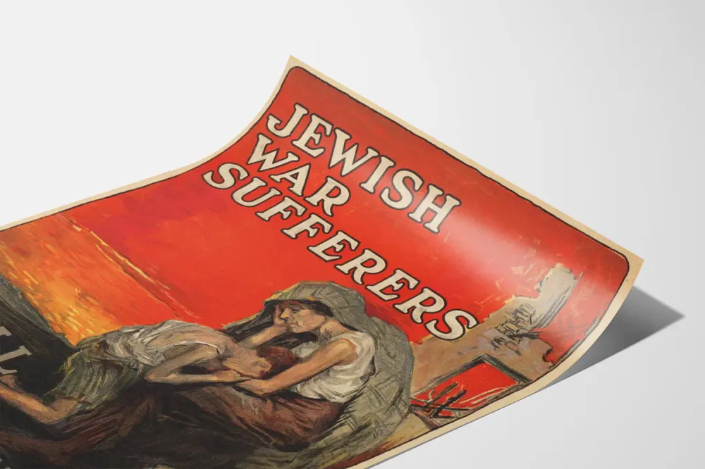 Affiche Murale Vintage Jewish War Sufferers