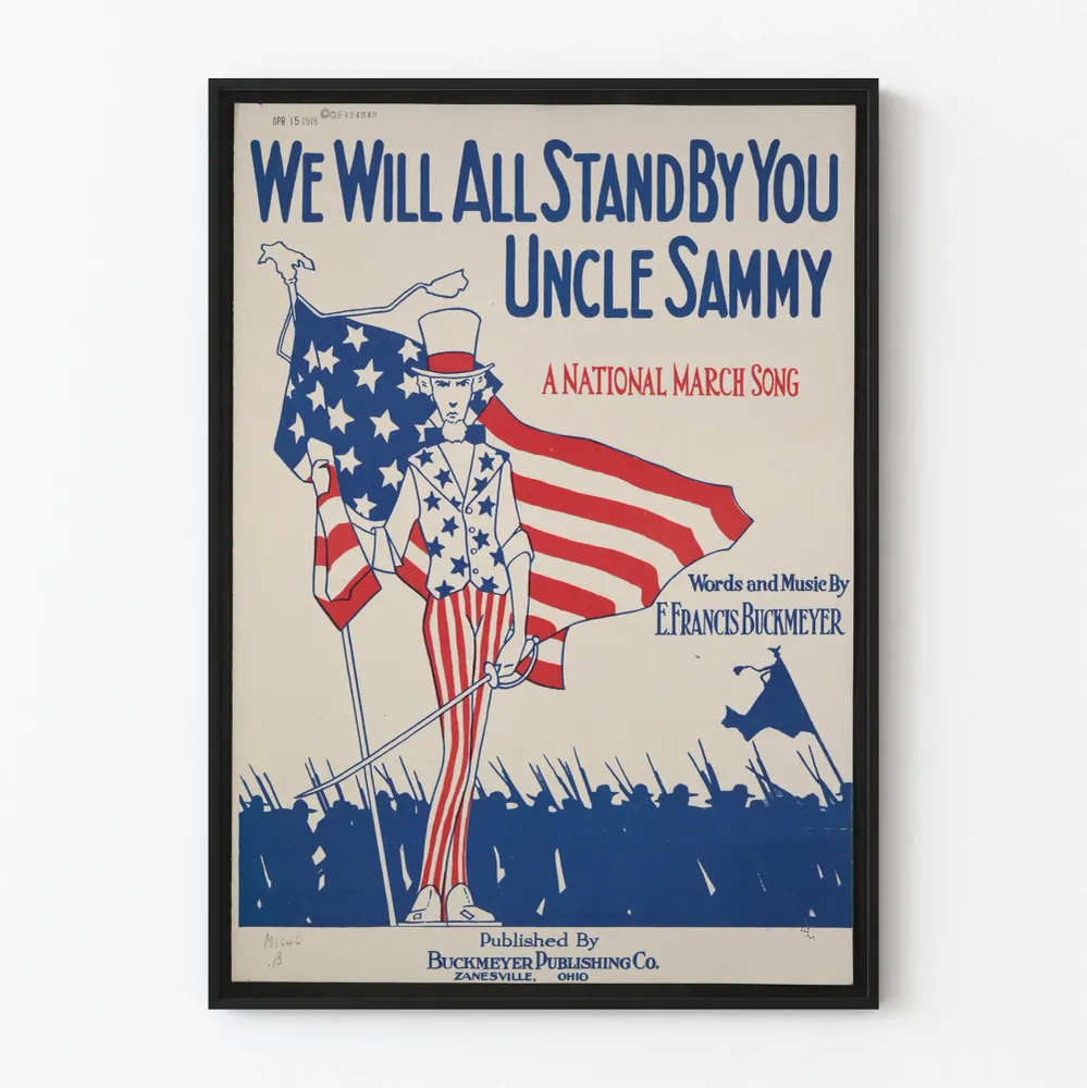 Affiche Murale Vintage We Will All Stand You Uncle Sammy