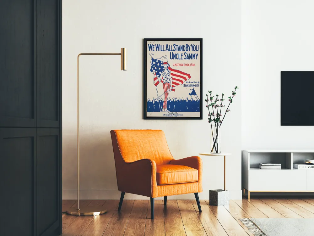 Affiche Murale Vintage We Will All Stand You Uncle Sammy