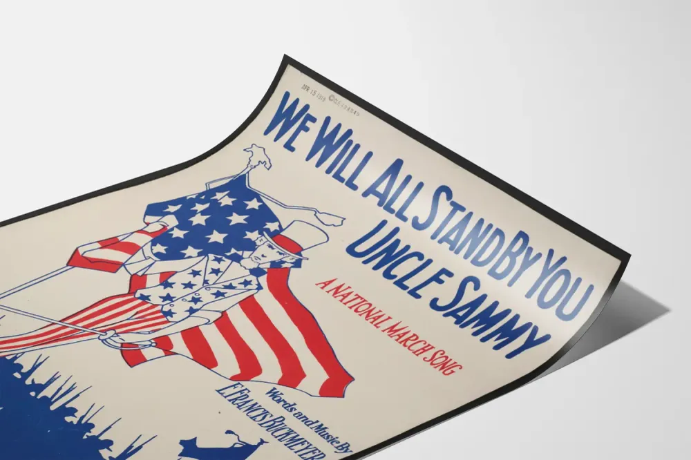 Affiche Murale Vintage We Will All Stand You Uncle Sammy