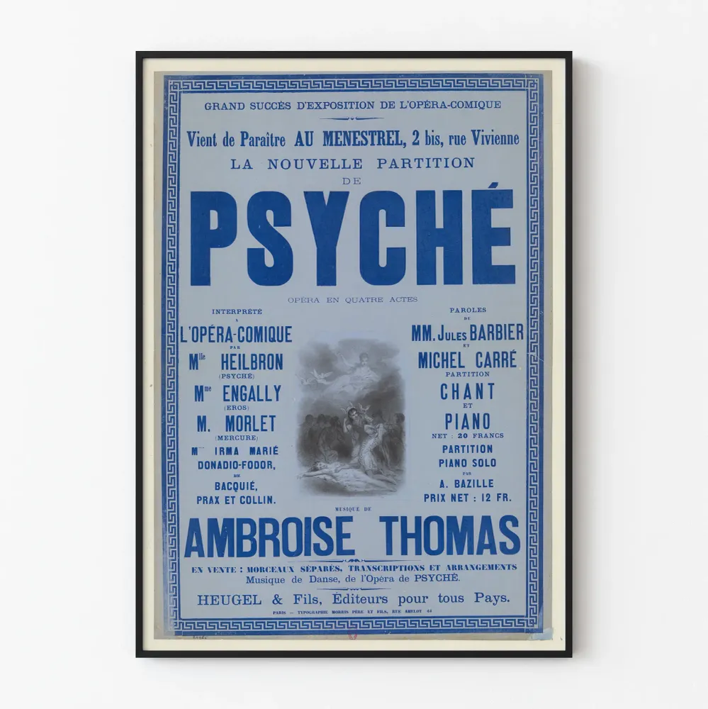 Affiche Opéra Comique Psyché - Partition Ambroise Thomas