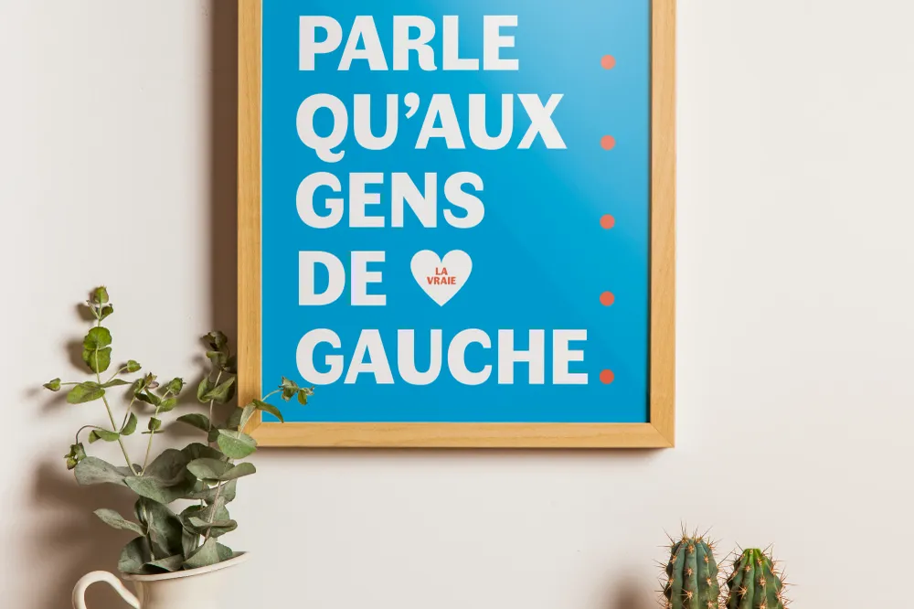 Affiche A3 je ne parle qu'aux gens de gauche
