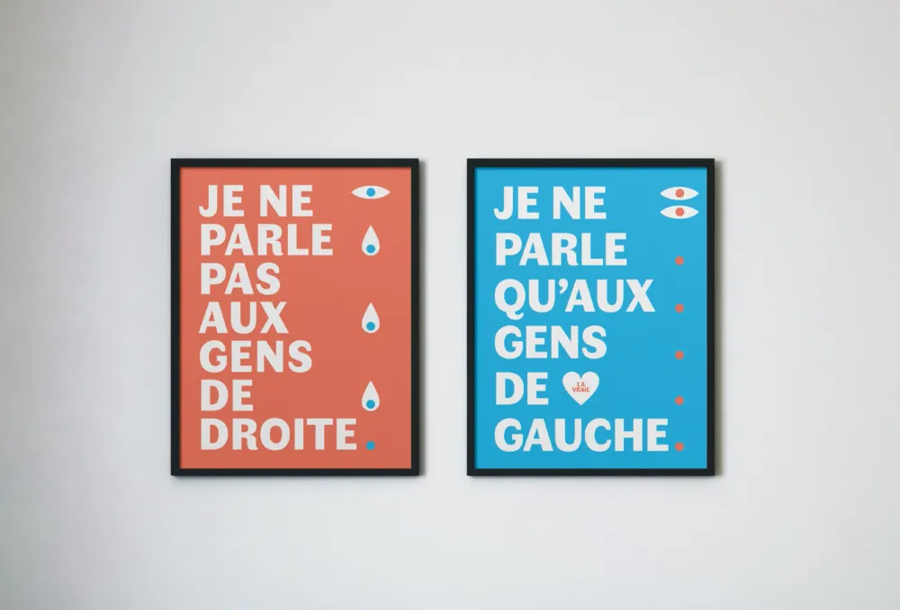 Affiche A3 je ne parle qu'aux gens de gauche