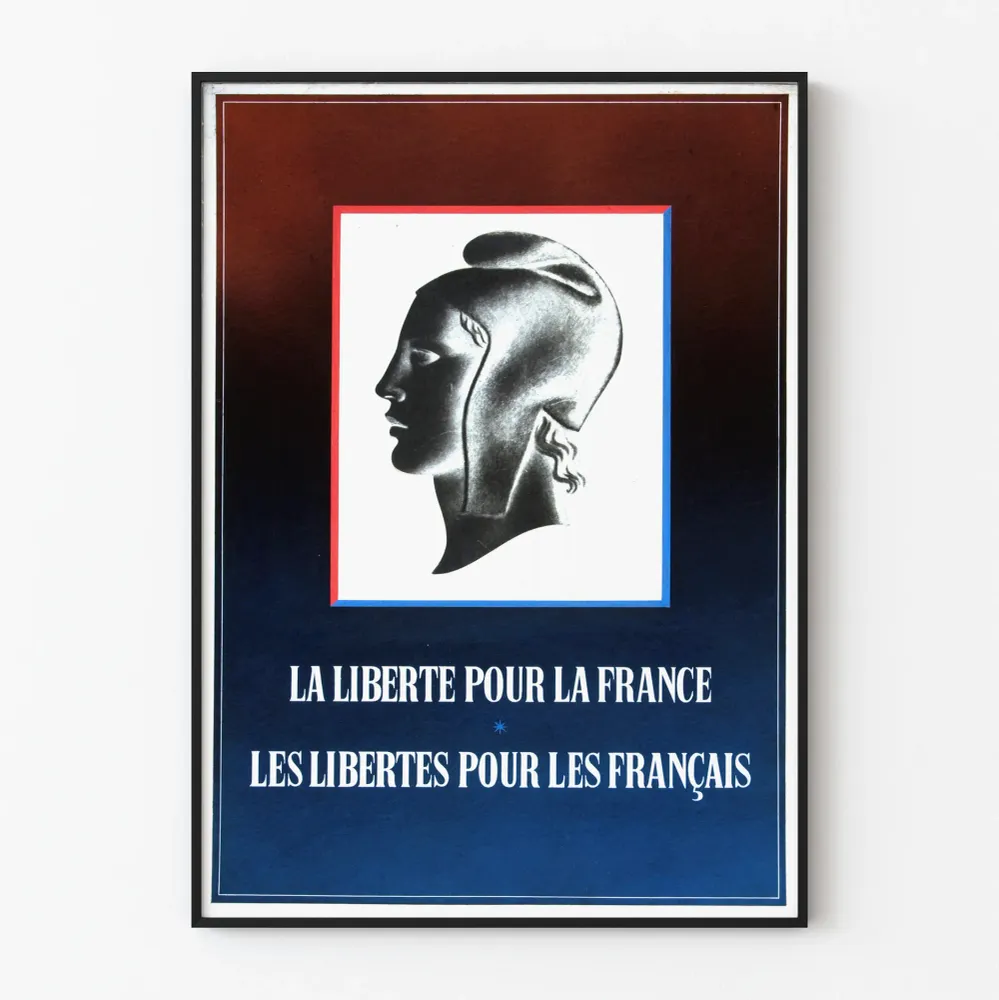 Affiche Patriotique Française Liberté Pour La France