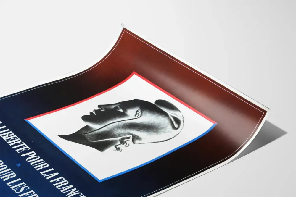 Affiche Patriotique Française Liberté Pour La France