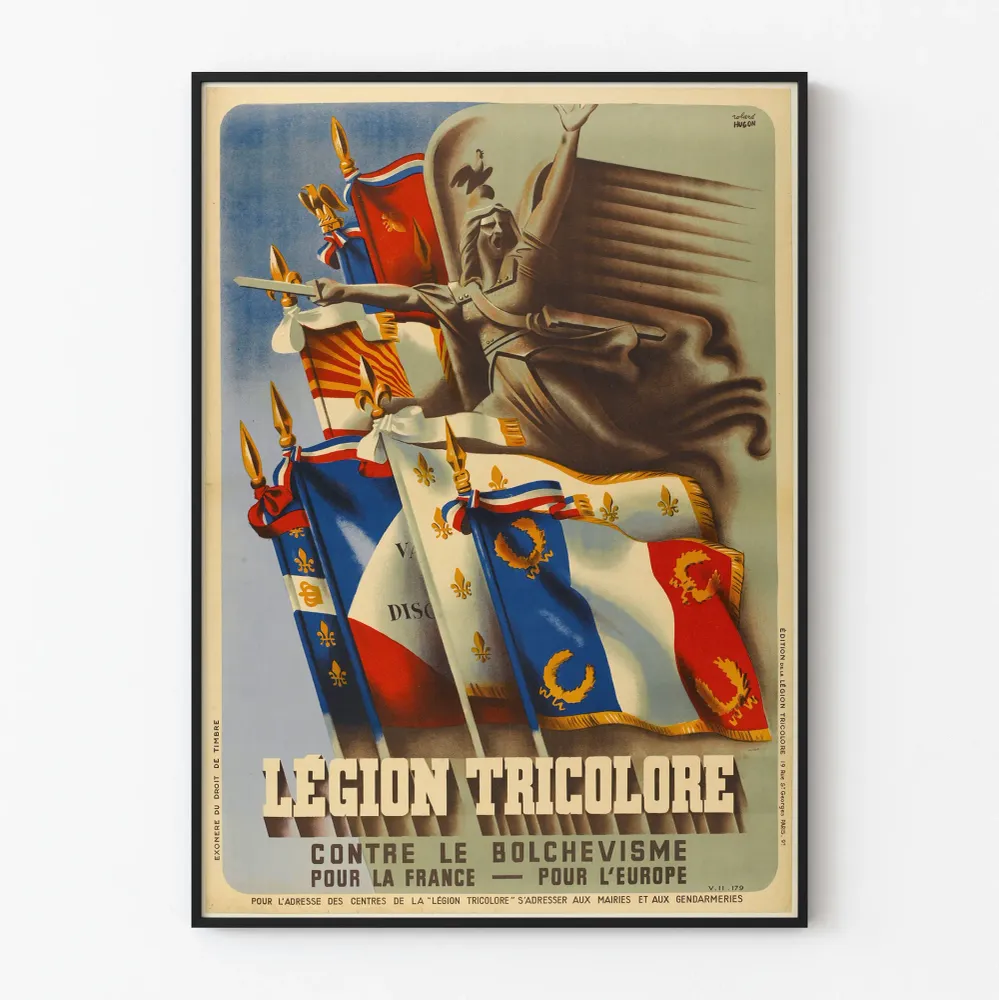 Affiche patriotique Légion Tricolore Contre le Bolchevisme