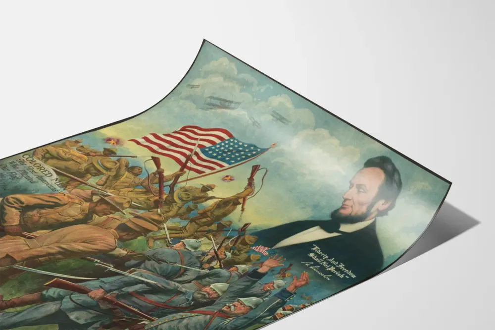 Affiche Patriotique True Sons Freedom avec Abraham Lincoln