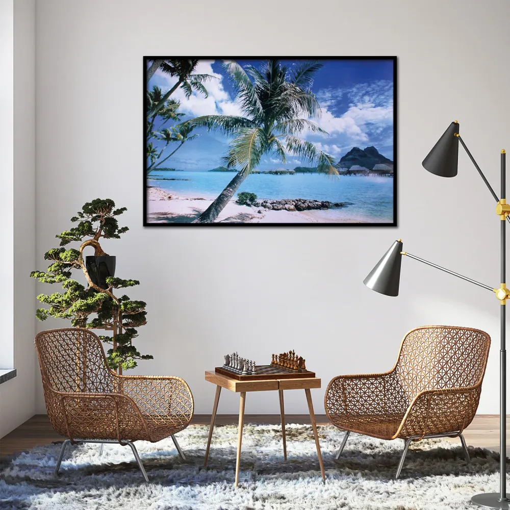 Affiche de la plage de l'île de Bora Bora