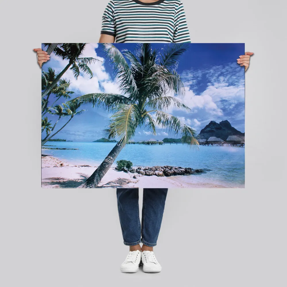 Affiche de la plage de l'île de Bora Bora