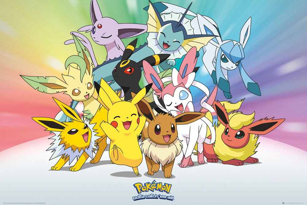 Affiche Pokémon Évolutions d'Évoli