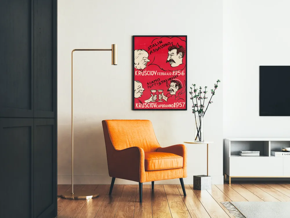 Affiche Politique Khrushchev et Staline 1956-1957