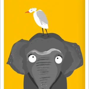 Affiche pour chambre d'enfant éléphant Afrique