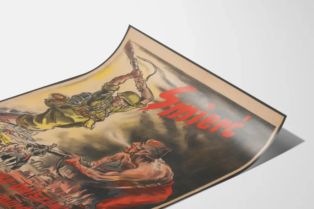 Affiche de propagande historique polonaise anti-bolchevique