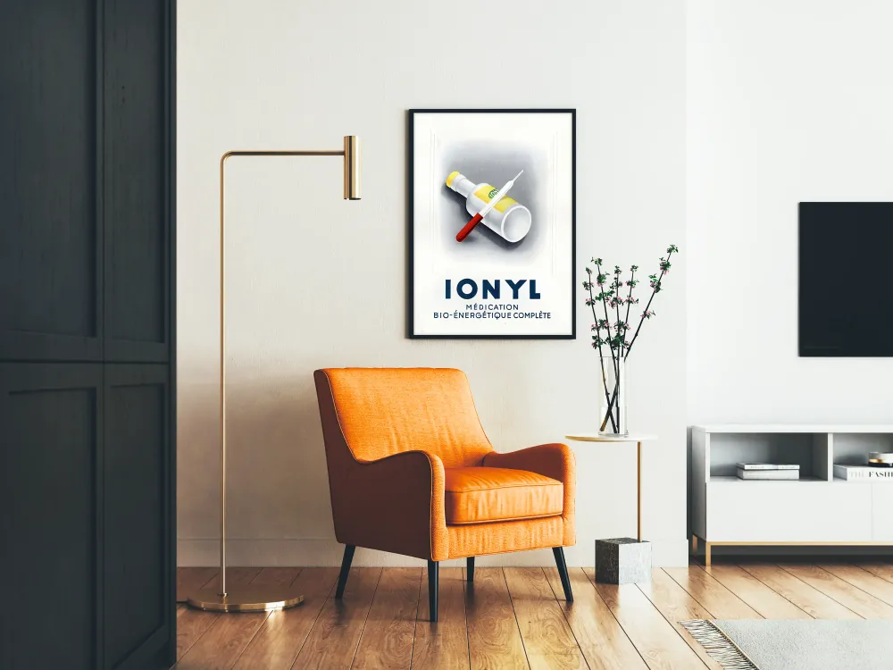 Affiche publicitaire vintage Ionyl Médication Bio-énergétique