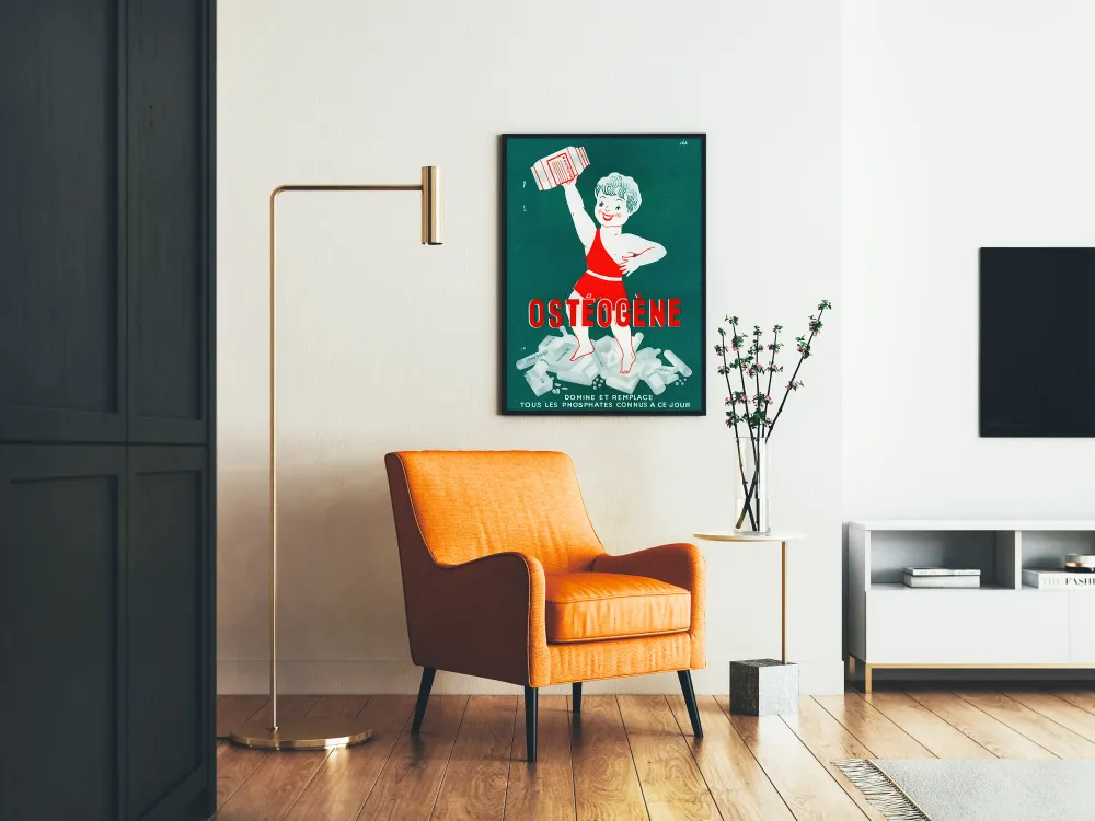 Affiche Publicitaire Vintage Ostéogène Décoration Murale