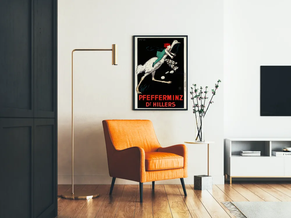 Affiche publicitaire vintage Pfefferminz Dr Hillers