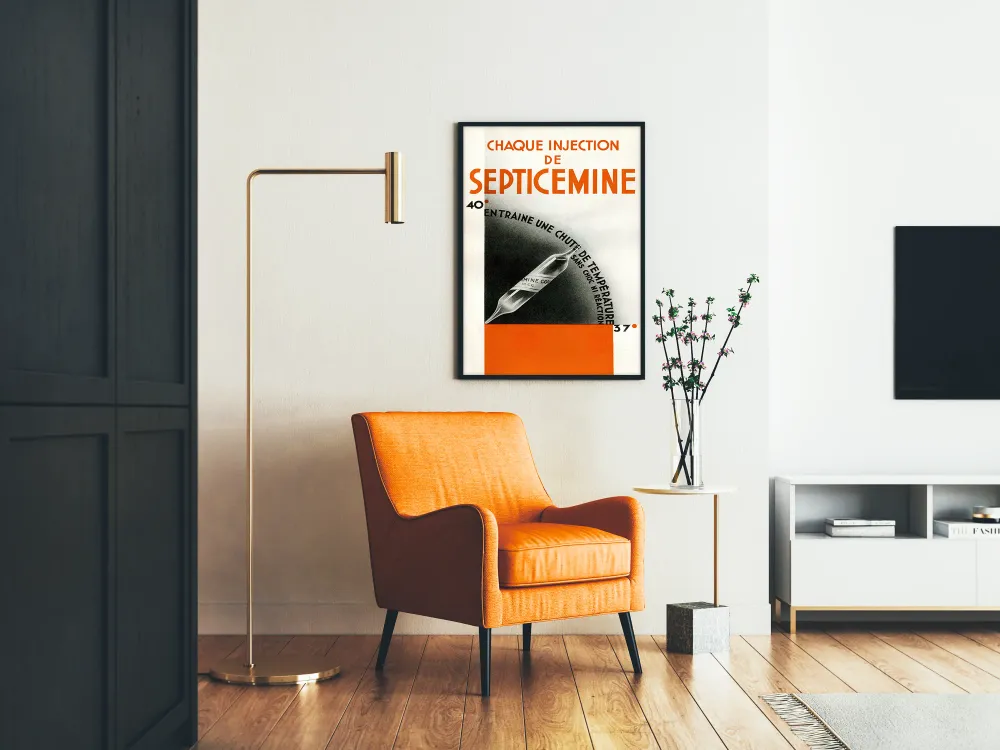 Affiche publicitaire vintage Septicemina injection