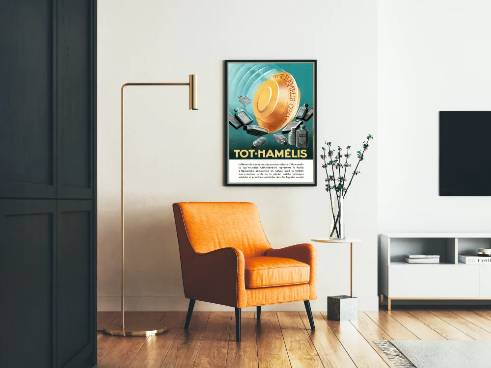 Affiche Publicitaire Vintage TOT-HAMÉLIS Chanterreau