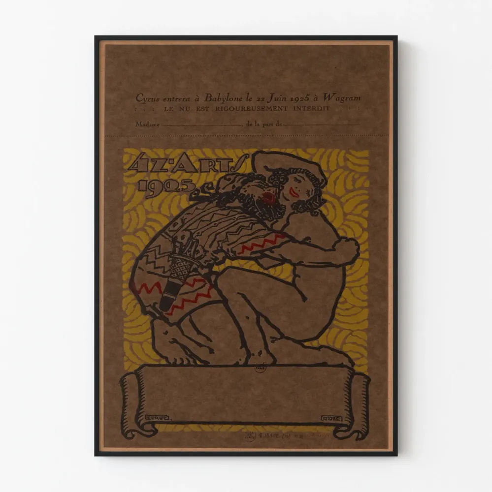 Affiche Quatzarts 1925 à la Salle Wagram - Décoration murale vintage