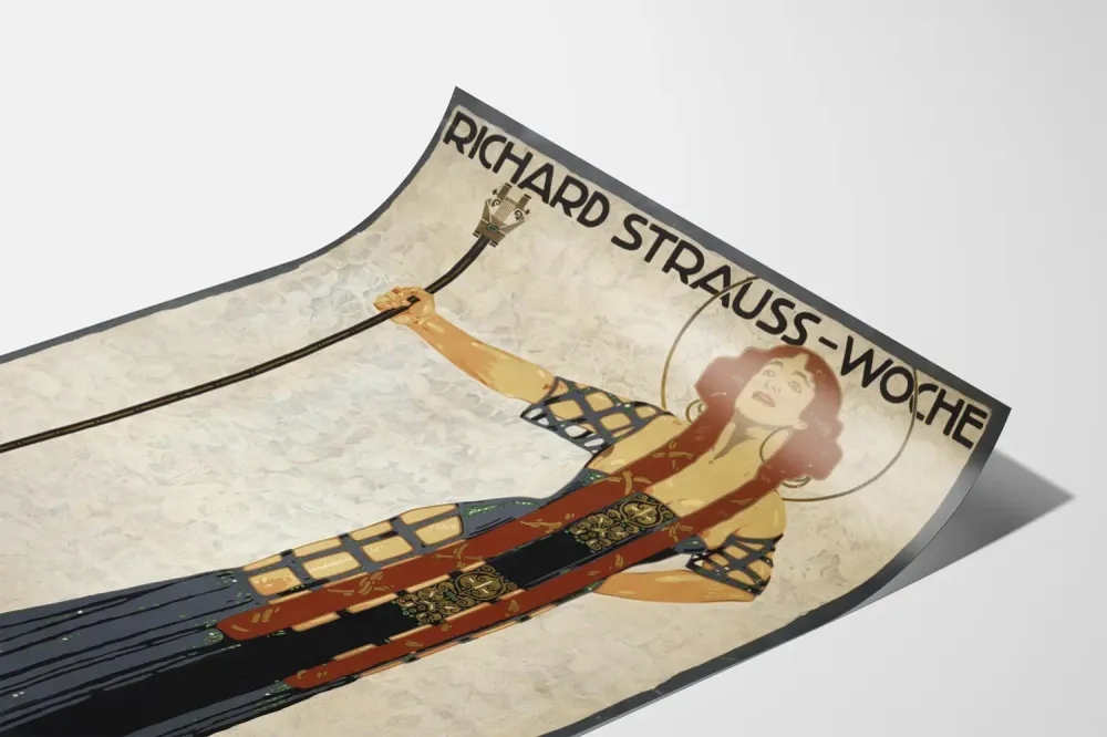 Affiche Richard Strauss Woche Munich 1910 - Décoration murale vintage