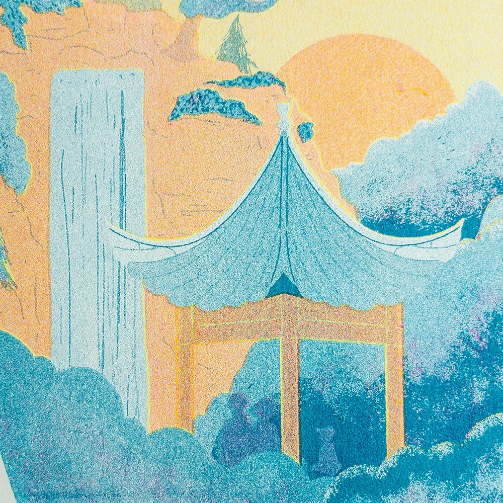 Affiche risographie 'Jardin Botanique'