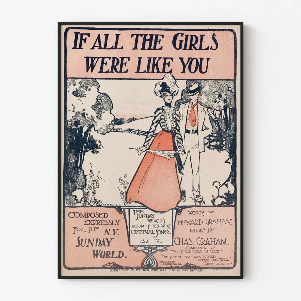 Affiche rétro If All Girls Were Like You pour décoration murale vintage