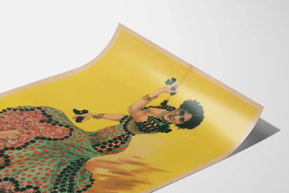 Affiche rétro La Belle Guerrero danseuse espagnole