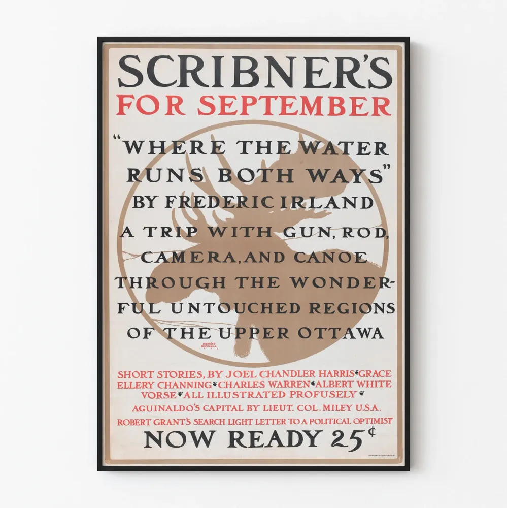 Affiche rétro Scribner's September - Décoration murale vintage