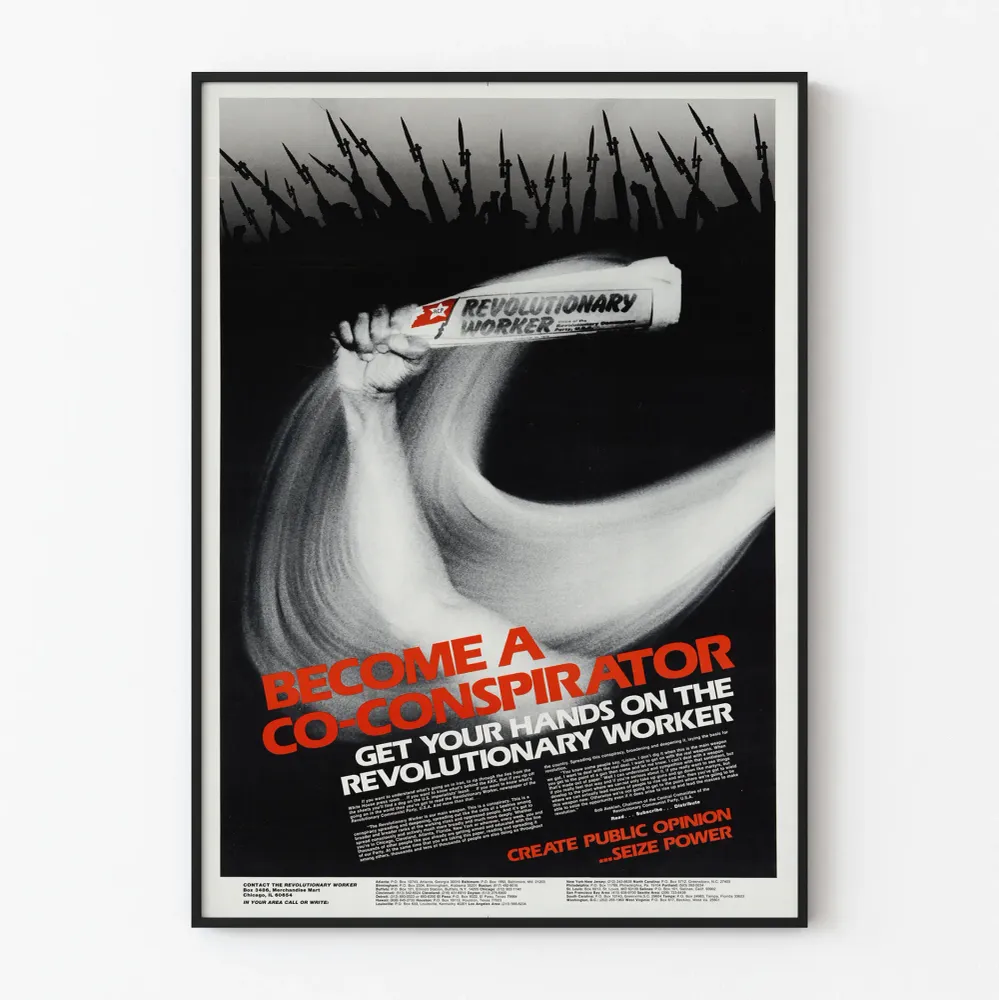 Affiche Révolutionnaire 'Become Co-Conspirator' – Décoration Murale Engagée