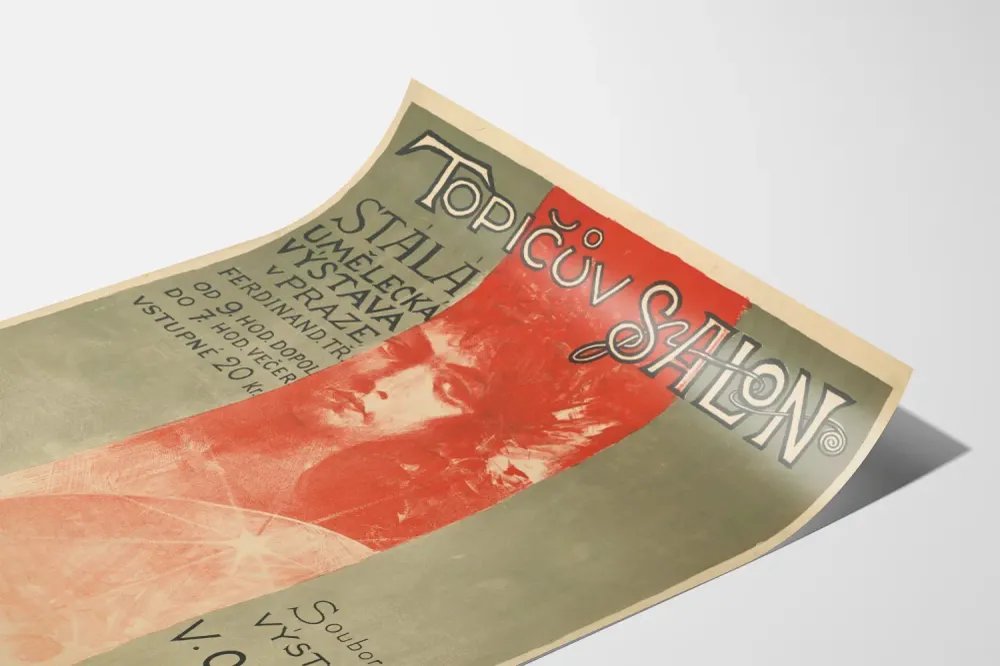 Affiche Salon d'Art Topicův à Prague par V. Olíva