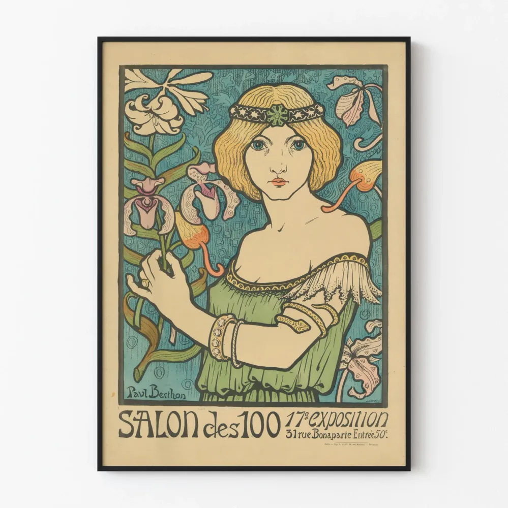 Affiche Salon des 100 - 17e Exposition Art Nouveau